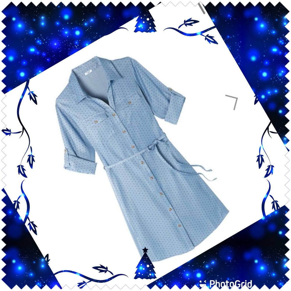 Shirt Dress with Knit Inserts 👗👗👗